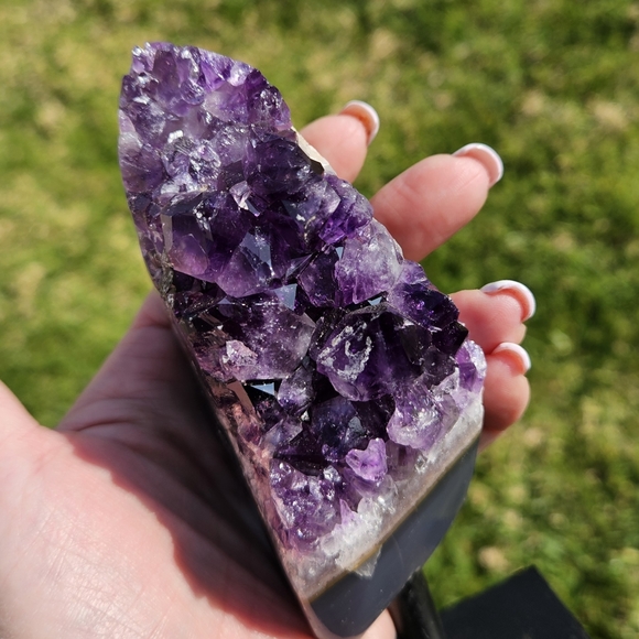 Raw Amethyst Cluster on Stand - Picture 2 of 6